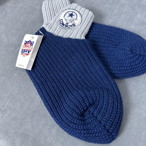 Vintage Game Day NFL Dallas Cowboys Slipper Sox Knit Booties New NOS Deadstock - Picture 2 of 7